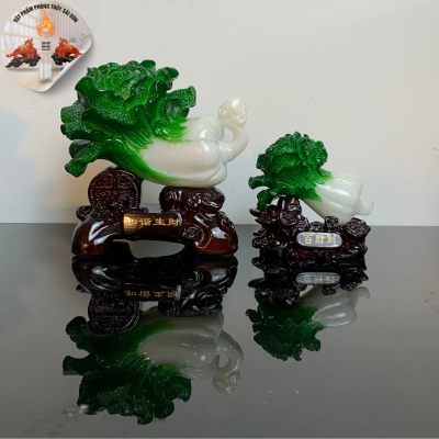 Bắp cải phong thủy thường được thiết kế với hình dáng lá mở rộng, biểu trưng cho sự phát triển và sự sung túc. Theo quan niệm, bắp cải là biểu tượng của "túi tài lộc", nghĩa là tiền bạc và tài sản được thu vào và giữ lại bên trong. Phần thân trắng tượng trưng cho sự tinh khiết, trong khi phần lá xanh đậm mang ý nghĩa của sự phát triển bền vững.