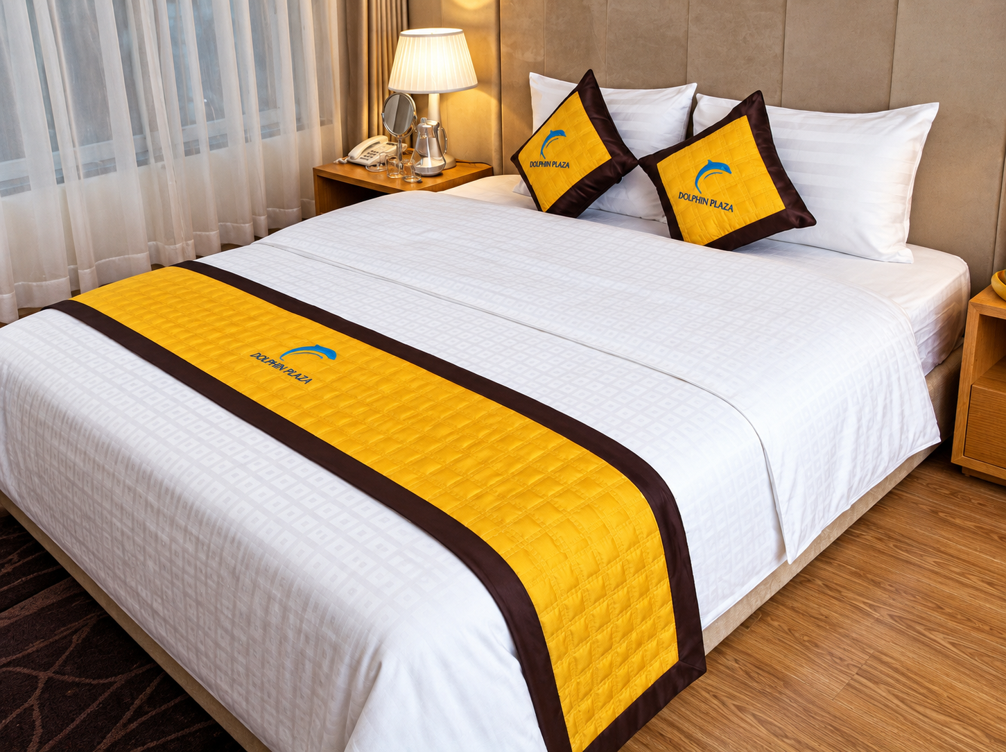 Sản xuất chăn ga gối khăn bông khách sạn và resort 3 đến 5 sao VINABT